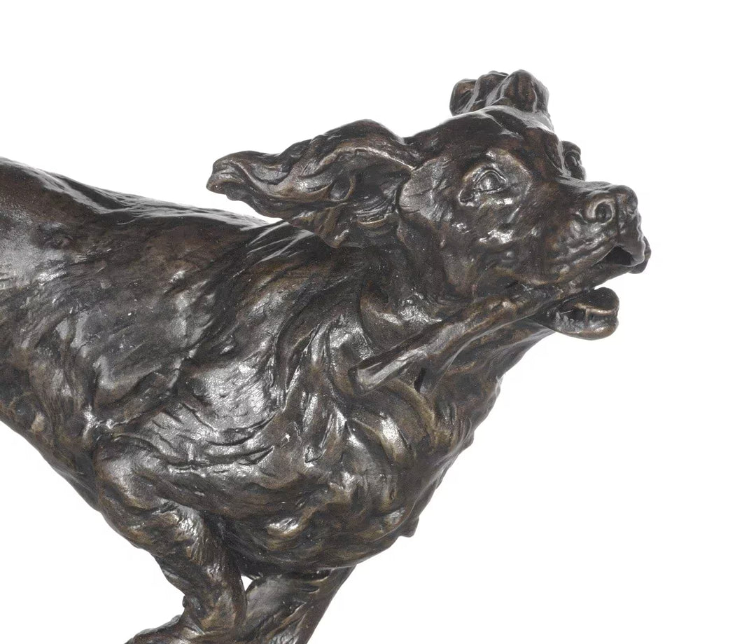 Bronze sculpture of a charging bull on a white background, Free Spirit by Dean Kendrick