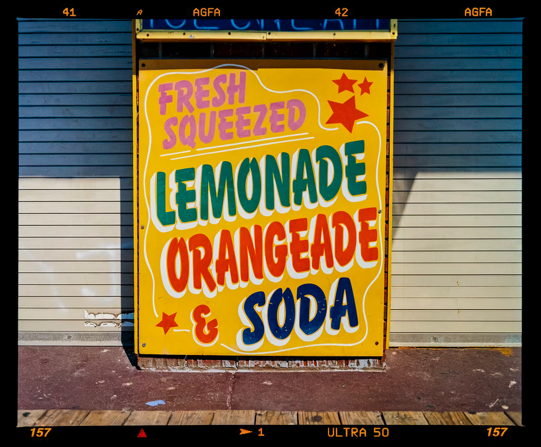 A Richard Heeps limited edition photographic print, the title is Fresh Squeezed, Seaside Heights, New Jersey, 2013