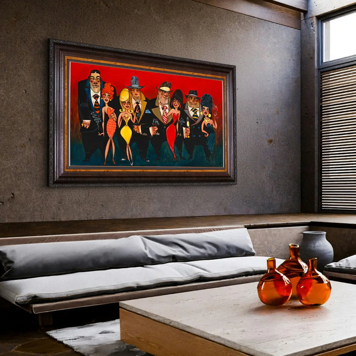 Colourful Todd White Friday Night Molls artwork with expressive characters and bold brushwork