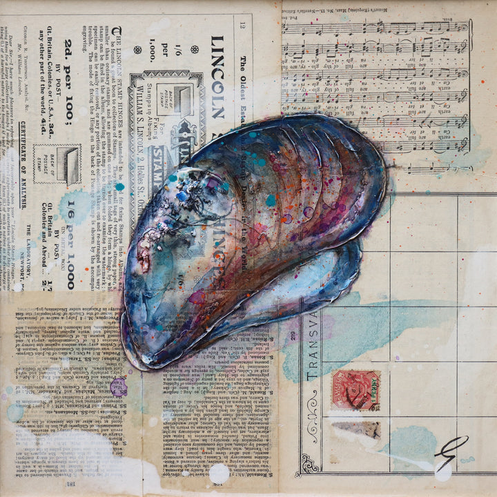 Mussel Shell Triptych by Giles Ward