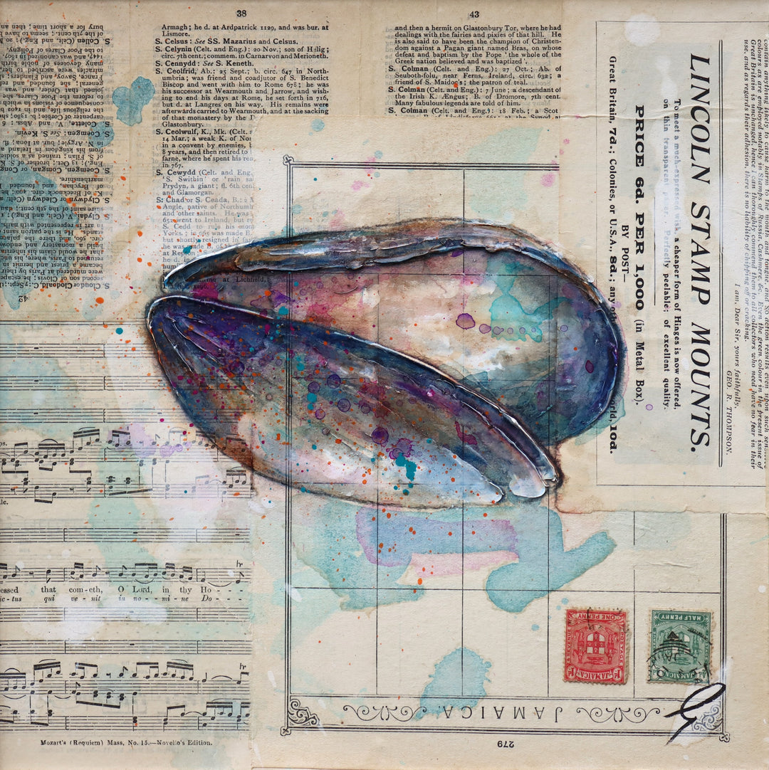 Mussel Shell Triptych by Giles Ward