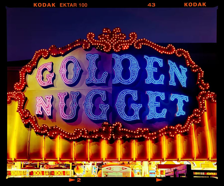 A limited edition photograph by Richard Heeps using vibrant colours, the title is Golden Nugget, Norfolk, 2022