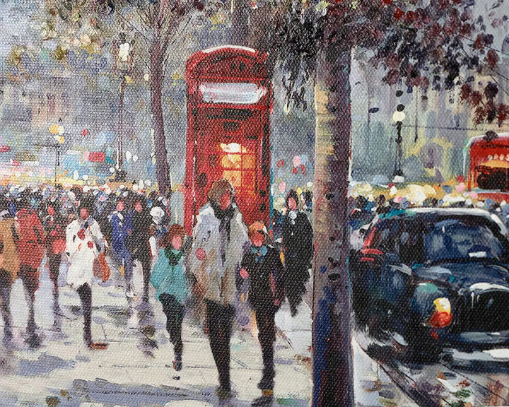 Heart of the City II by Henderson Cisz close up of the image on canvas