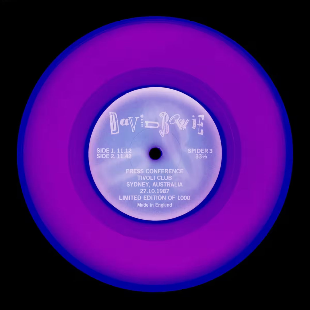A limited edition photograph by Richard Heeps using vibrant colours, the title is Vinyl Collection &