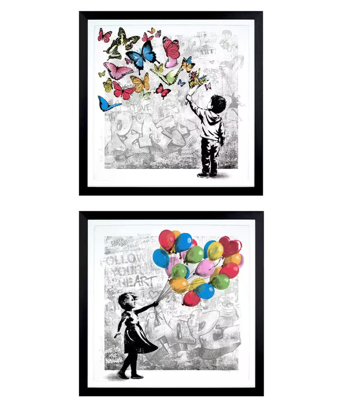 Hope is Beautiful &amp; Peace is Beautiful Set by Mr Brainwash