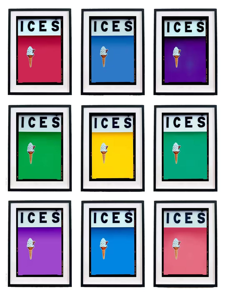 A limited edition photograph by Richard Heeps using vibrant colours, the title is Ices Multicolour Set of Nine