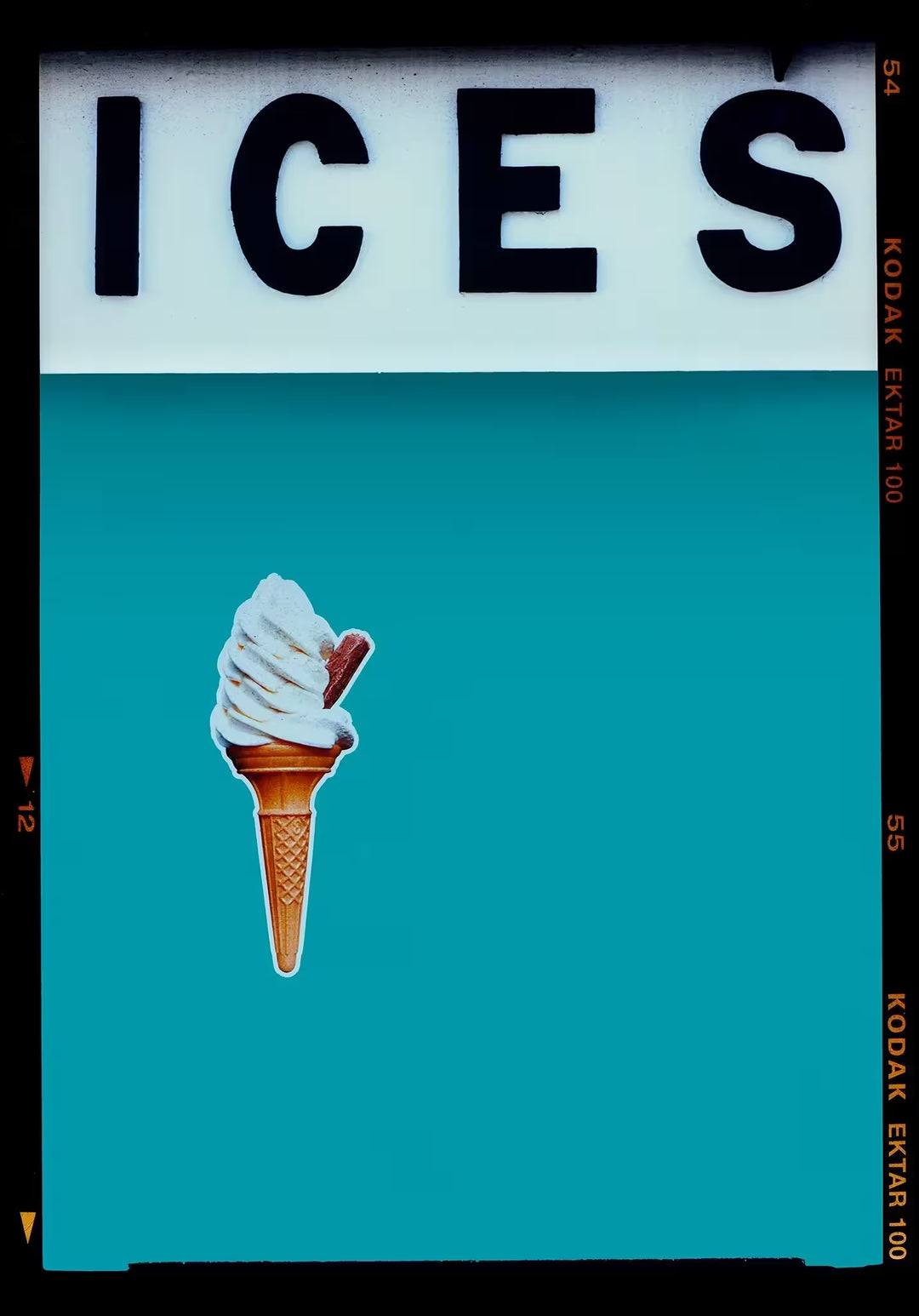 A limited edition photograph by Richard Heeps using vibrant colours, the title is Ices (Blue Curacao)