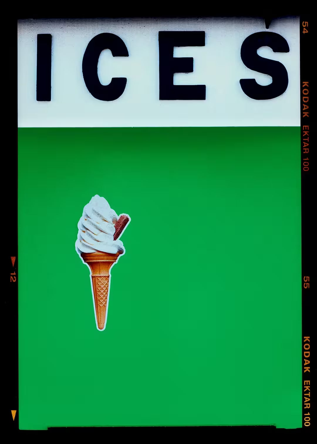 A limited edition photograph by Richard Heeps using vibrant colours, the title is Ices (Green)