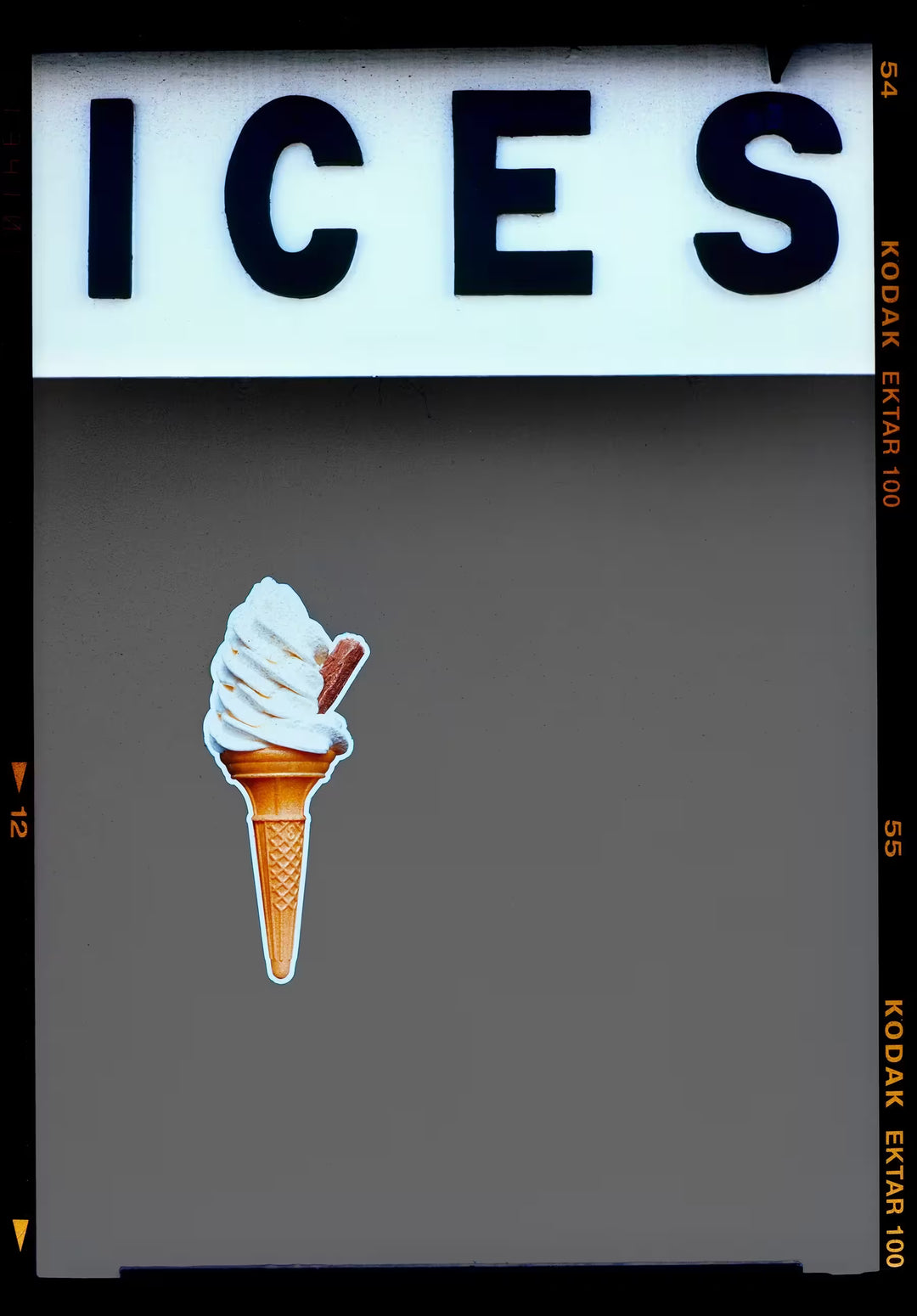 A limited edition photograph by Richard Heeps using vibrant colours, the title is Ices (Grey)