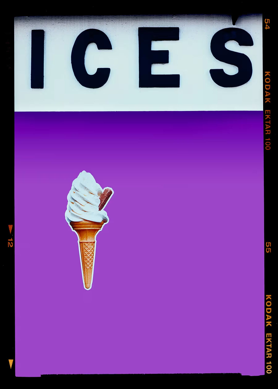 A limited edition photograph by Richard Heeps using vibrant colours, the title is Ices (Lilac)