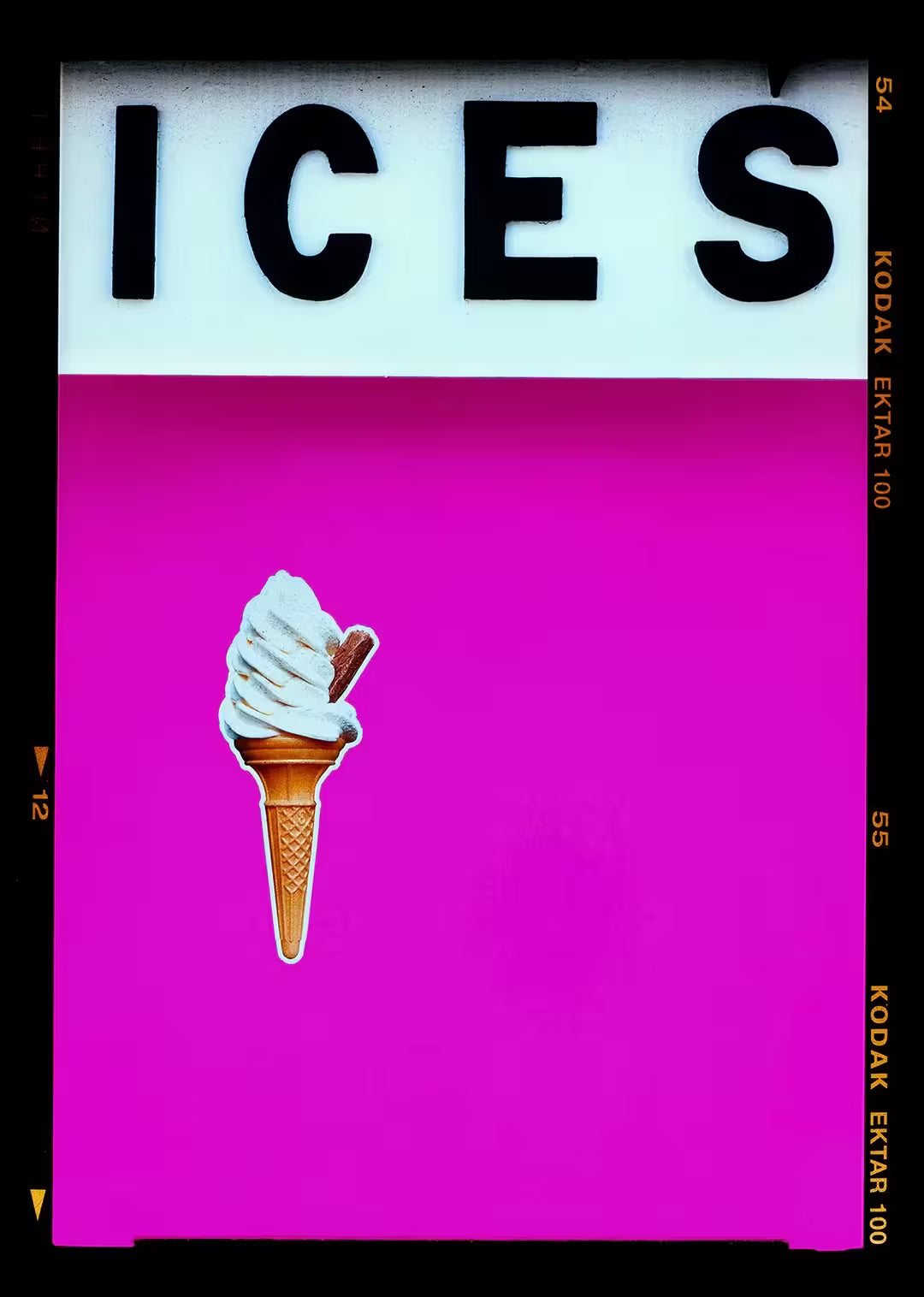 A limited edition photograph by Richard Heeps using vibrant colours, the title is Ices (Pink)