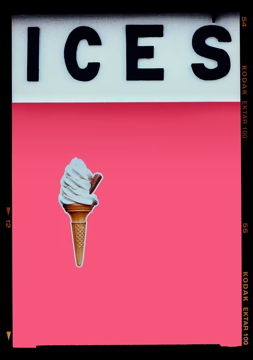 A limited edition photograph by Richard Heeps using vibrant colours, the title is Ices (Pink Lemonade)