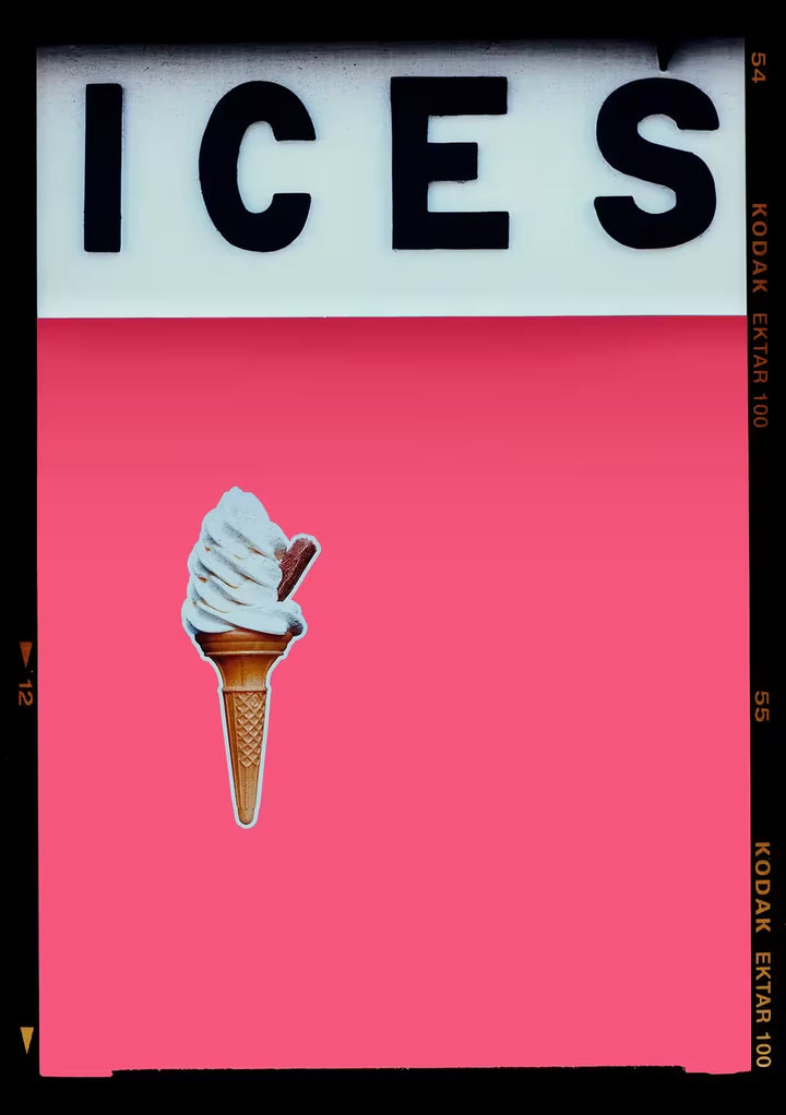 A limited edition photograph by Richard Heeps using vibrant colours, the title is Ices (Pink Lemonade)