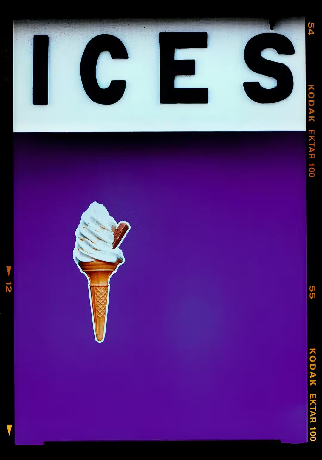 A limited edition photograph by Richard Heeps using vibrant colours, the title is Ices (Purple)