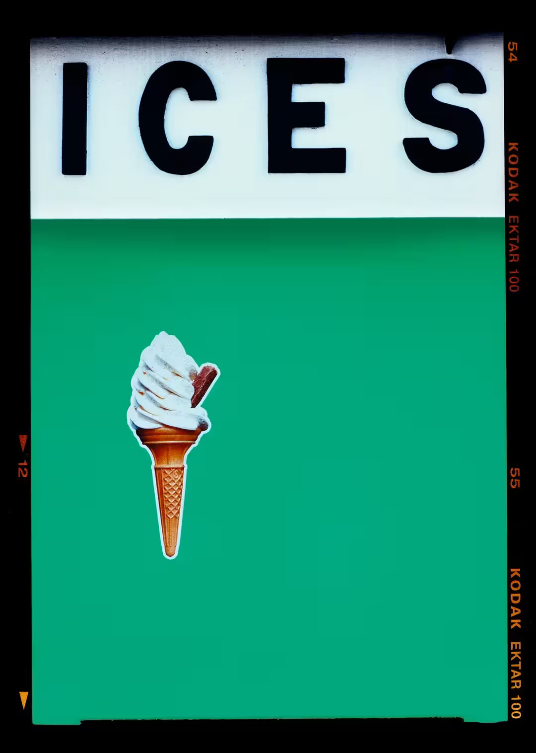 A limited edition photograph by Richard Heeps using vibrant colours, the title is Ices (Viridian)