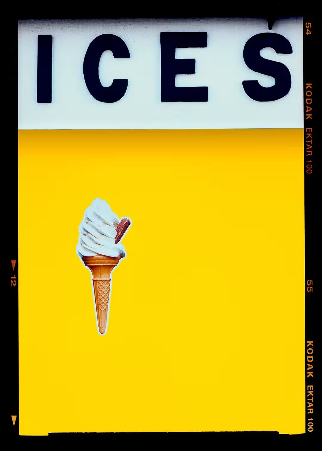 A limited edition photograph by Richard Heeps using vibrant colours, the title is Ices (Yellow)