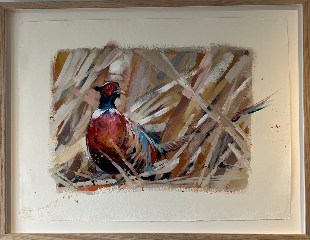 A frame Debbie Boon sketch the title is Study of Pheasant
