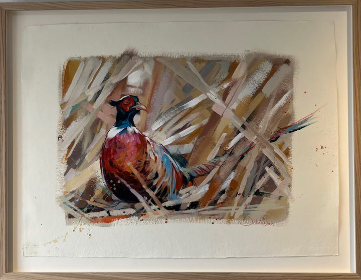 A frame Debbie Boon sketch the title is Study of Pheasant