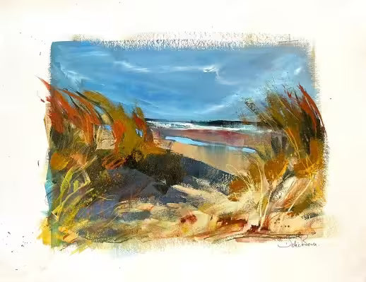 A Debbie Boon sketch of a seascape