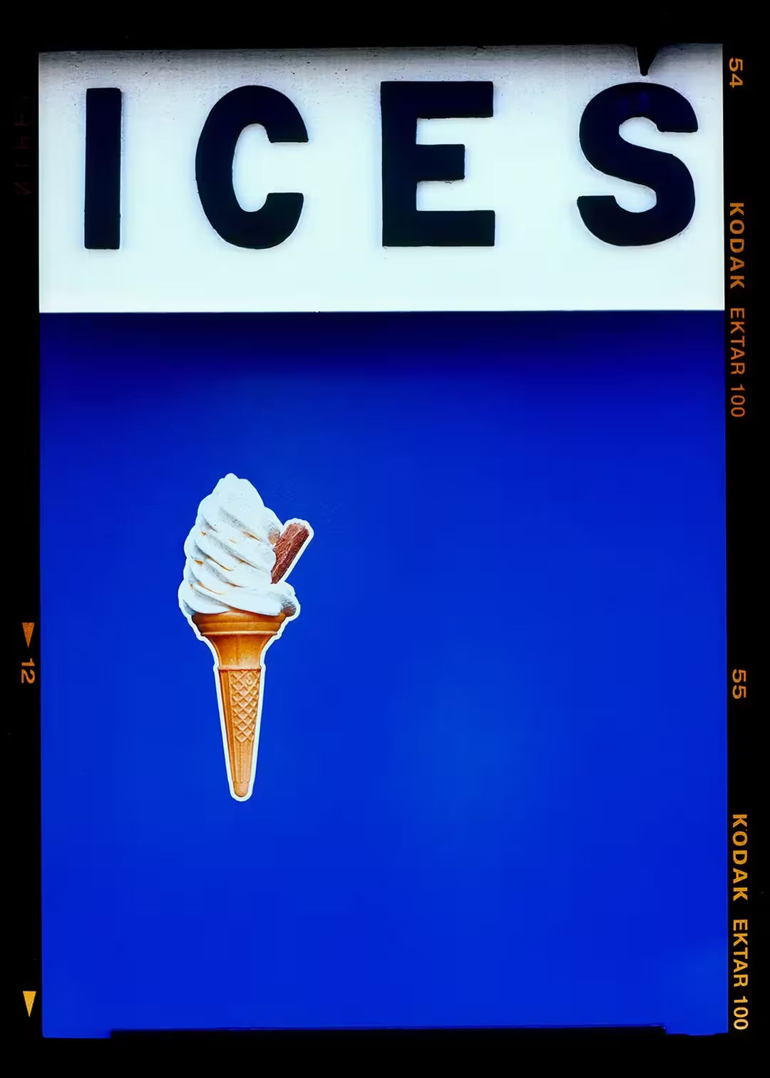 A limited edition photograph by Richard Heeps using vibrant colours, the title is Ices (Blue)