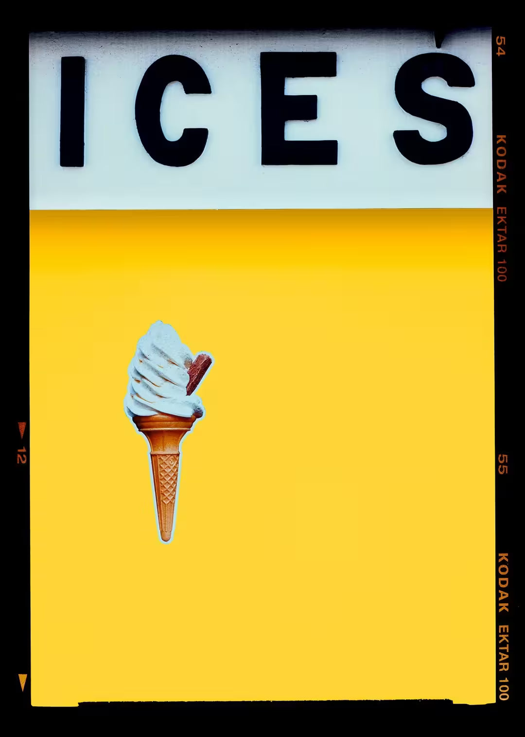 A limited edition photograph by Richard Heeps using vibrant colours, the title is Ices (Honey Yellow)