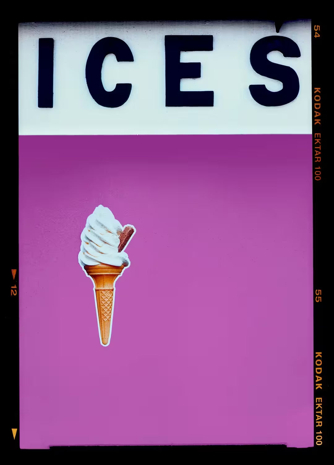 A limited edition photograph by Richard Heeps using vibrant colours, the title is Ices (Plum)
