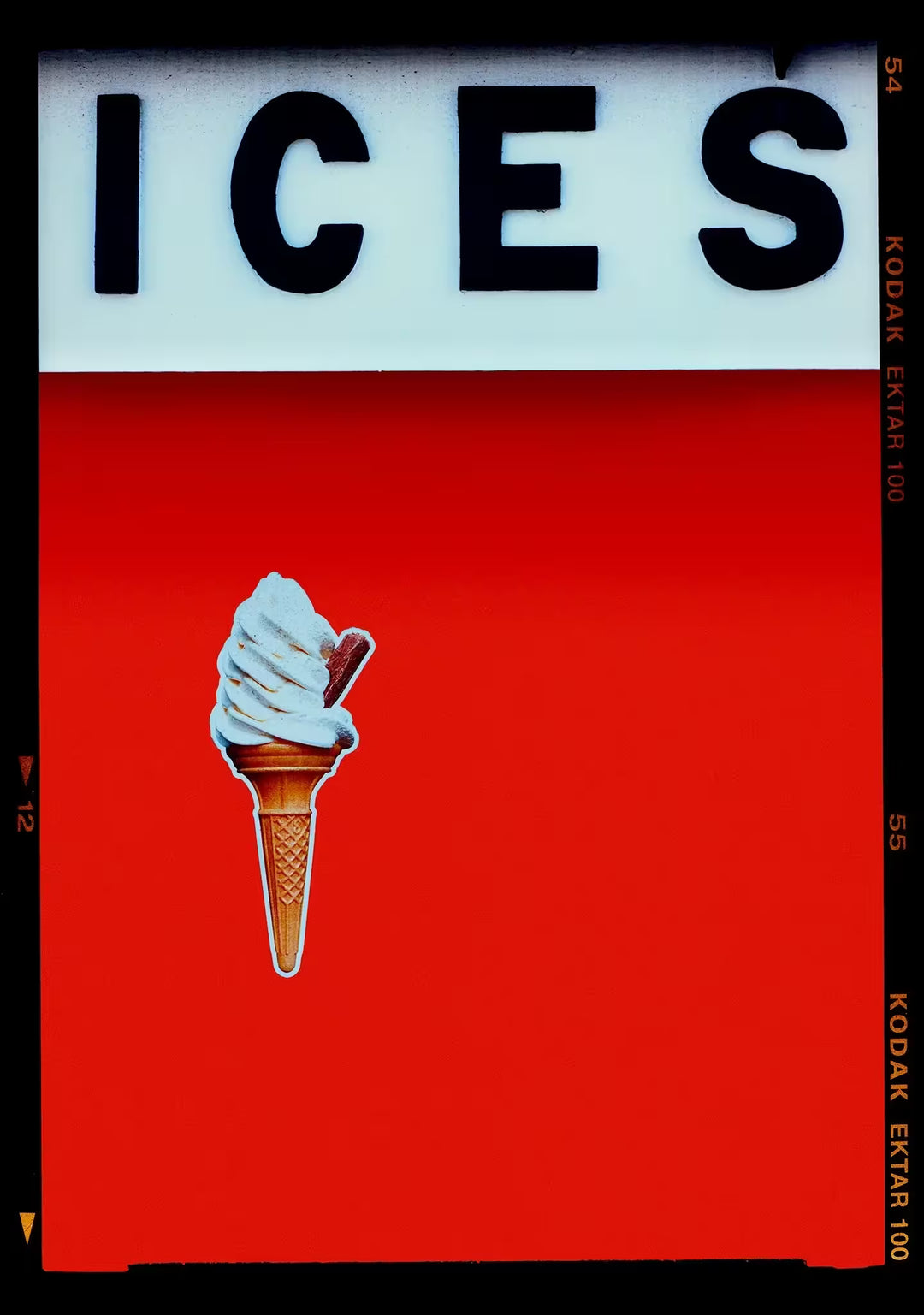 A limited edition photograph by Richard Heeps using vibrant colours, the title is Ices (Red)