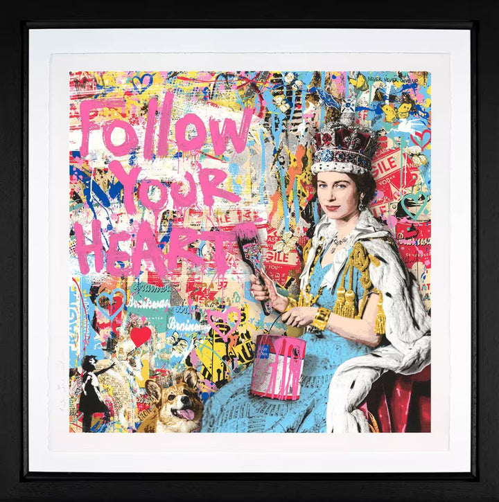 Mr Brainwash Love Reigns framed