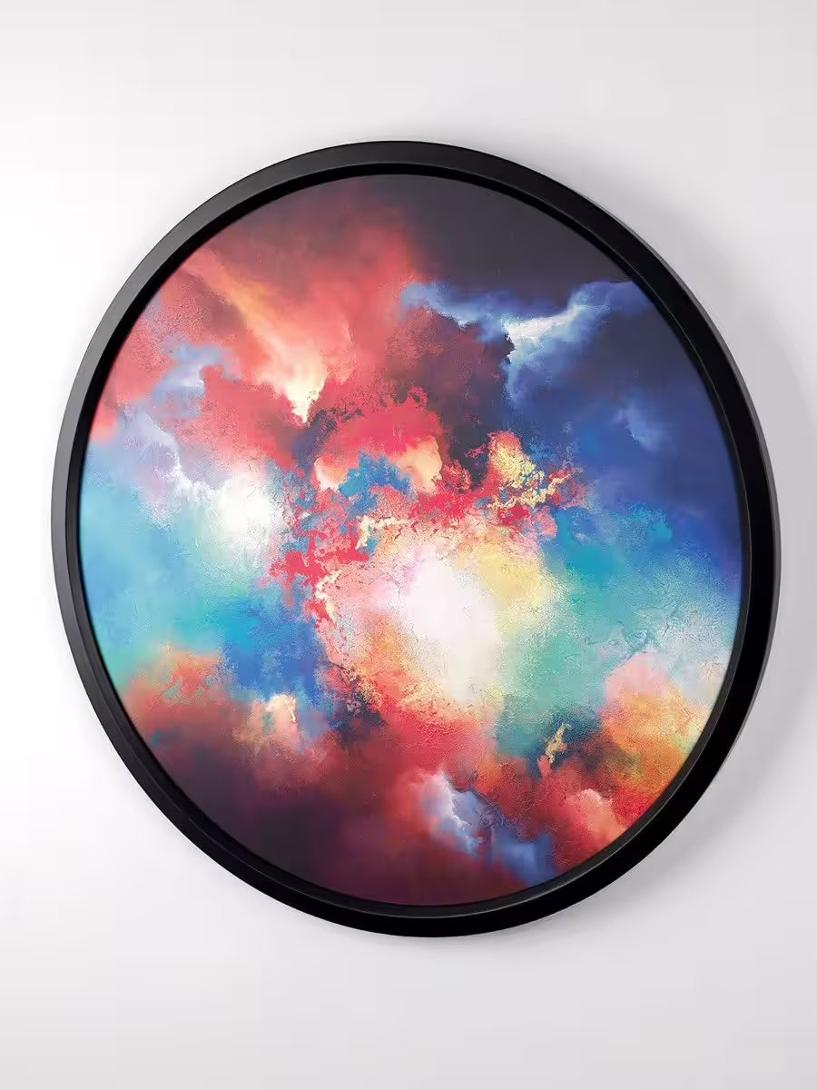 A Simon Kenny limited edition of a circular celestial sky, the title is Infinite Horizon