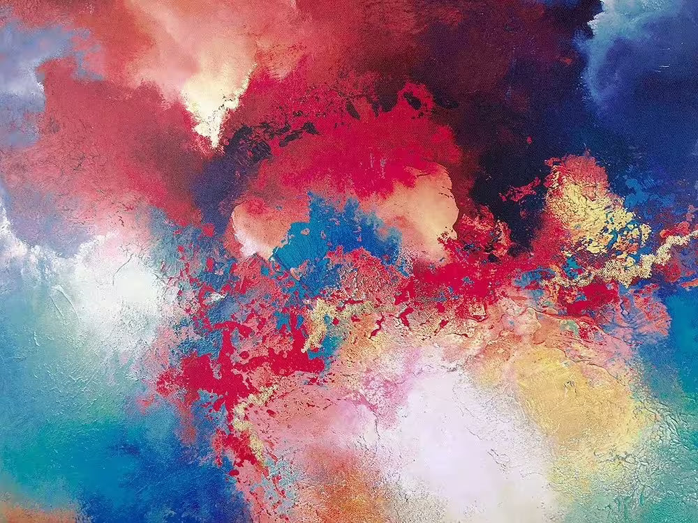 A Simon Kenny limited edition of a circular celestial sky, the title is Infinite Horizon