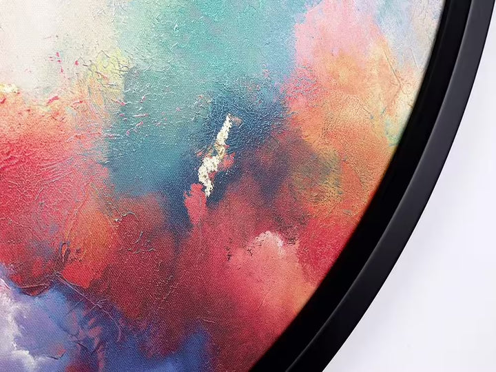 A Simon Kenny limited edition of a circular celestial sky, the title is Infinite Horizon