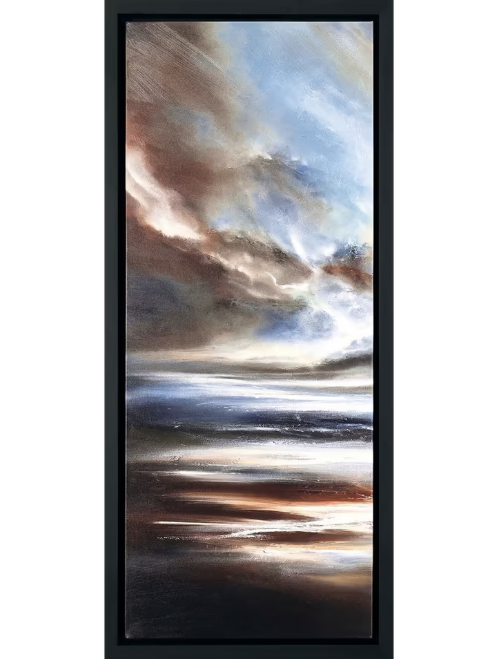 Into the Horizon I in a black frame by Simon Kenny 