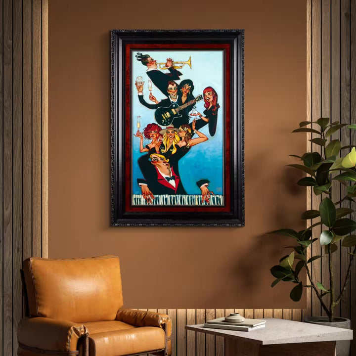 Keys top the Kingdom limited edition framed and in a home setting