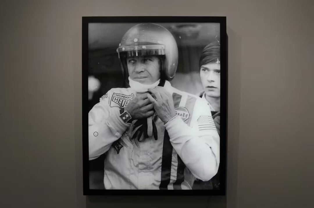 A limited edition by Anwar Hussain of Steve McQueen, the title is Le Mans France