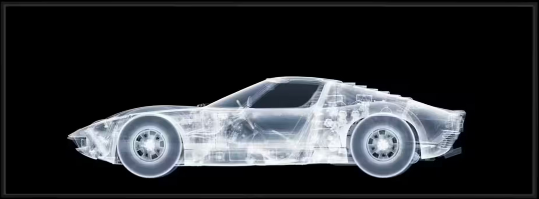 Nick Veasey Lamborghini Miura Framed