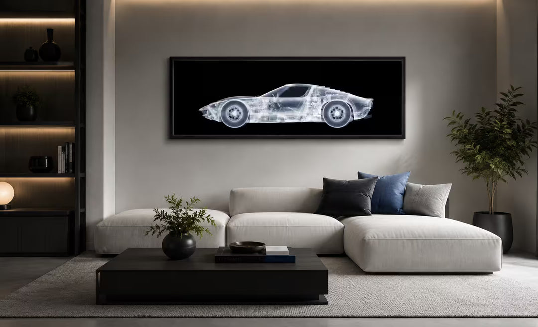 Nick Veasey Lamborghini Miura in situ
