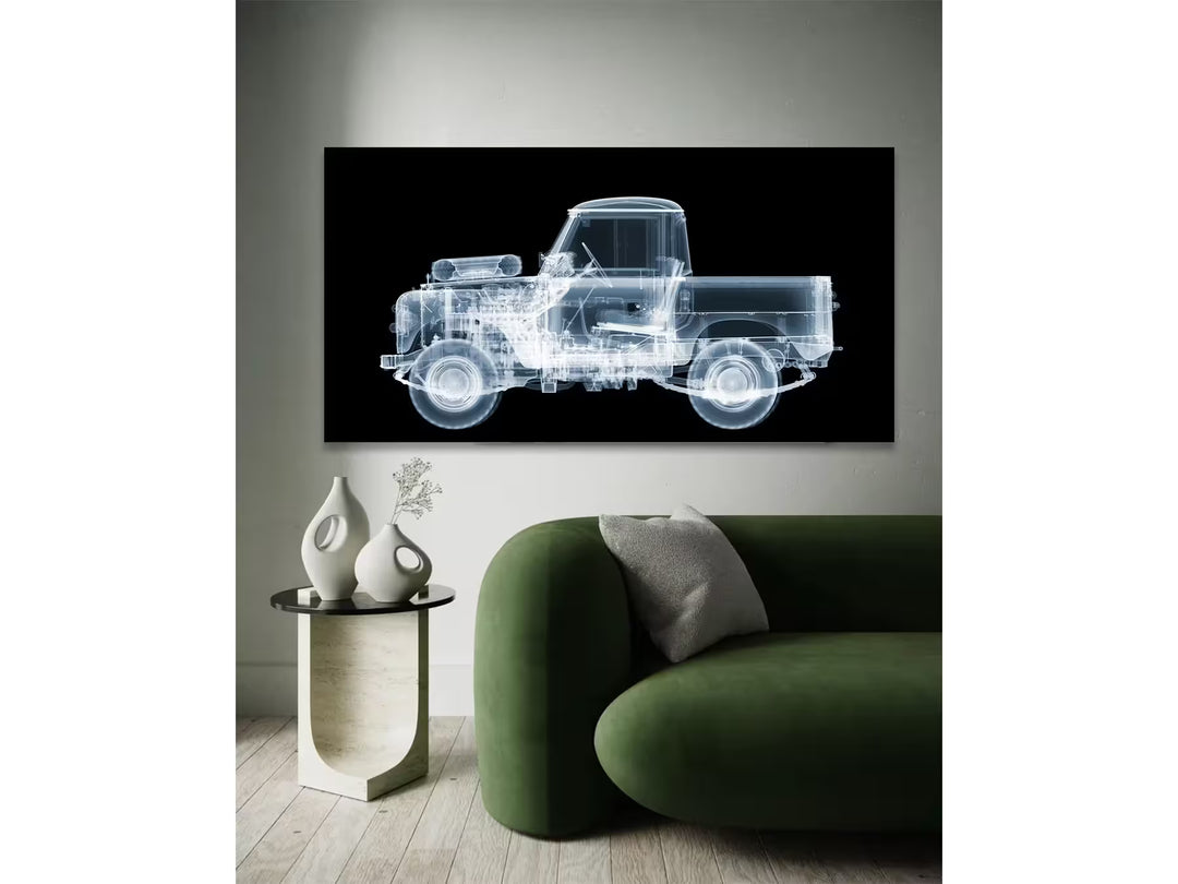 Nick Veasey Land Rover Pickup in situ