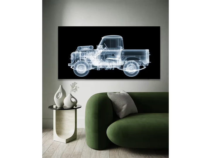 Nick Veasey Land Rover Pickup in situ