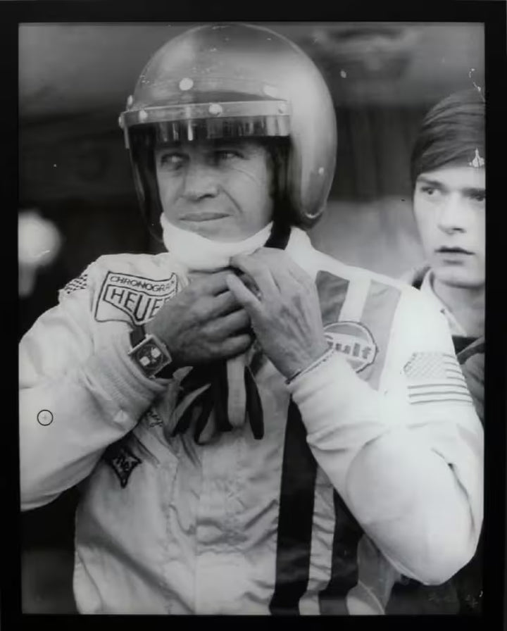 A limited edition by Anwar Hussain of Steve McQueen, the title is Le Mans France