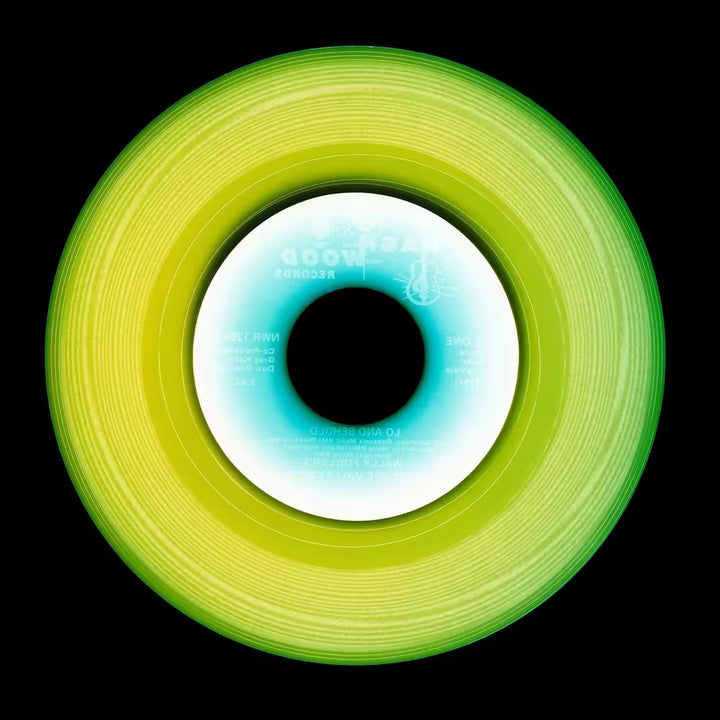 A limited edition photograph by Richard Heeps using vibrant colours, the title is Vinyl Collection &