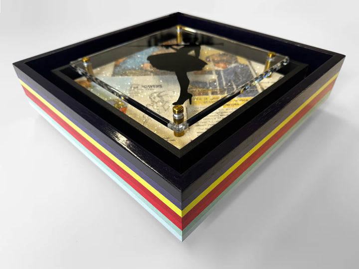 A Lhouette original mixed media, the title is Micro Mixer- Bazooka Jo/ Black