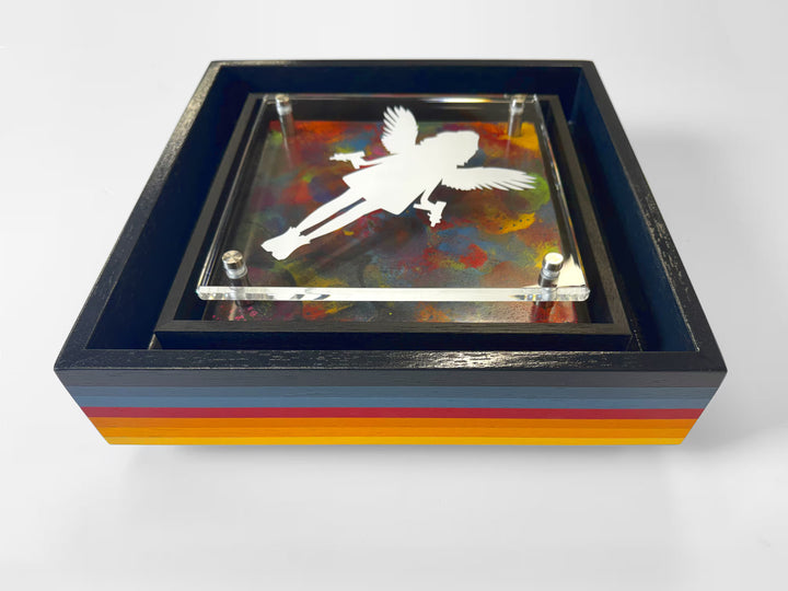 A Lhouette original mixed media, the title is Micro Mixer- Angel Cake/ White