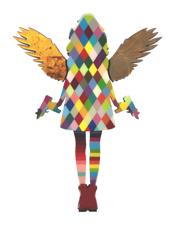 Angel Cake - Harlequin Mini Wall Sculpture by Lhouette