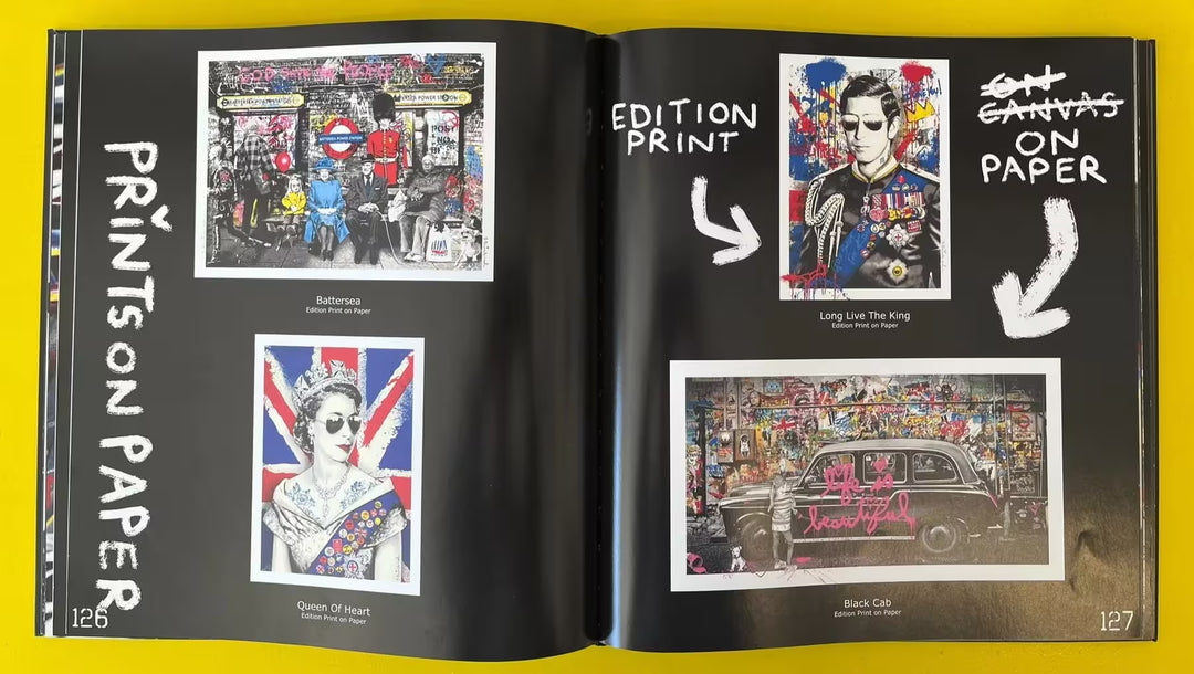 A page of Mr Brainwash Life is Beautiful book