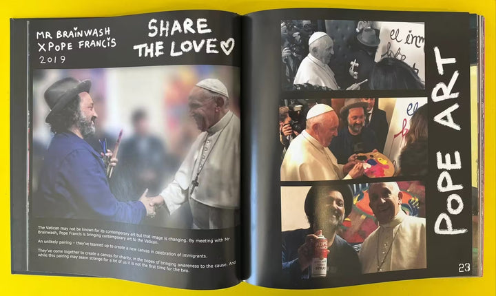 A page of Mr Brainwash Life is Beautiful book