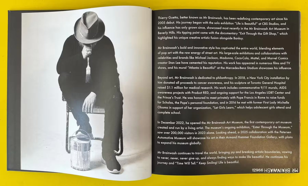 A page of Mr Brainwash Life is Beautiful book