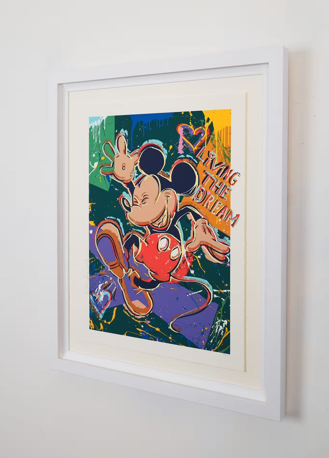 A picture of Mr Brainwash Living The Dream in situ on an angle