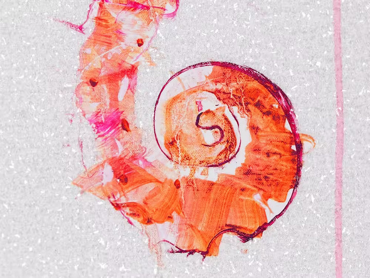 A Dave White limited edition of a pink seahorse, the title is Looking for Love I