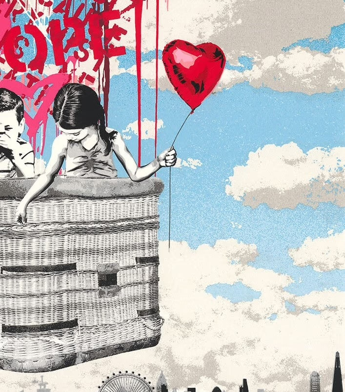 Love Lifts Us Up by Mr Brainwash Available from Startle