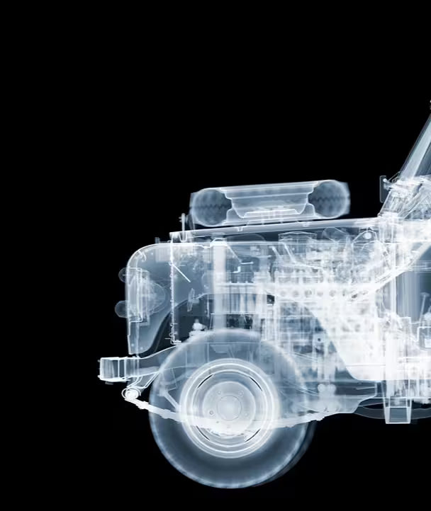 Nick Veasey Land Rover Pickup close up